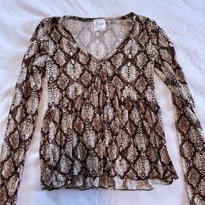 cute snake print top